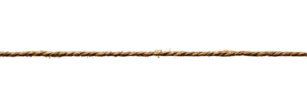 Horizontal, textured, light brownish-tan rope or cord