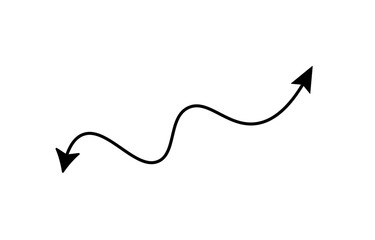 curved-wavy-arrow-upward-direction-line-drawing-vector