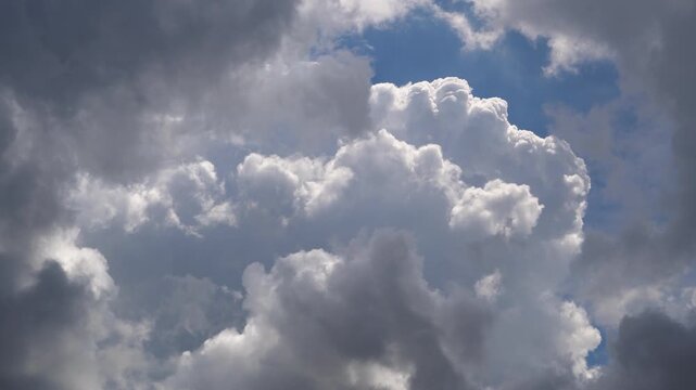 Timelapse of white clouds moving during monsoon season in Assam India 4K ProRes 422 HQ 3