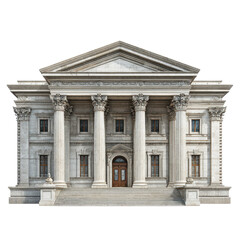Obraz premium Majestic Neoclassical Building with Grand Columns and Steps Entrance