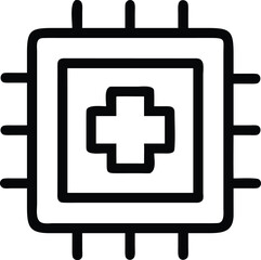 Biotechnology outline vector icon on white background