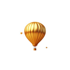 Obraz premium Golden floating balloon on white background