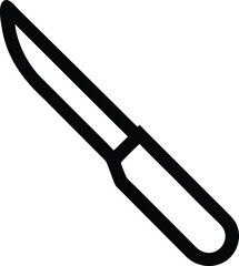 Surgical scalpel-outline vector icon on white background