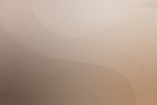 Tan beige abstract gradient. Soft gradient waves with brown beige colors. Minimal neutral tanned abstraction.Luxury gentle champagne background with wave banner with brown waves.