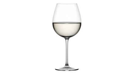 Elegance embodied by a crisp white wine in crystal clear glass presentation