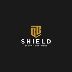 Fototapeta premium BB Shield Logo Design Inspiration