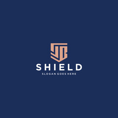 Fototapeta premium SB Shield Logo Design Inspiration