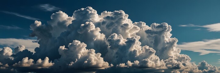 Dramatic cumulus cloud formation in the sky during the day