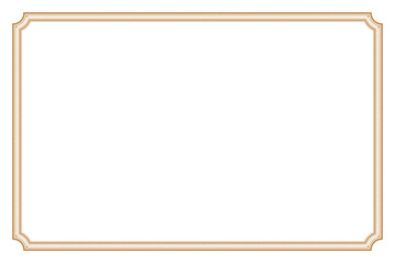 Minimalist Gold Rectangle Line Frame Border. 933
