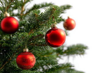 a  christmas tree  with copy space