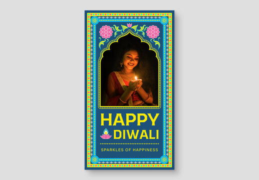 Happy Diwali Photo Frames for Indian Festival Greetings