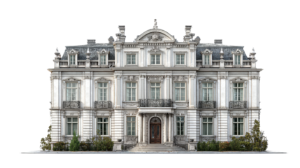 Grand Photorealistic European Manor House with Landscaping