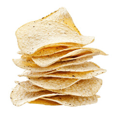 Pile of seasoned tortilla chips, ready for a delicious snack.