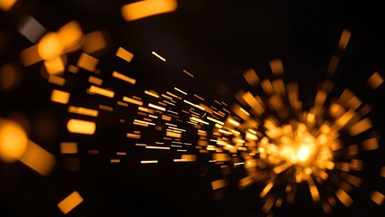 A close-up of glowing sparks against a dark background, capturing the intensity of industrial metalworking.