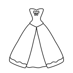 Princess Dress Simple Illustration