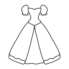 Princess Dress Simple Illustration