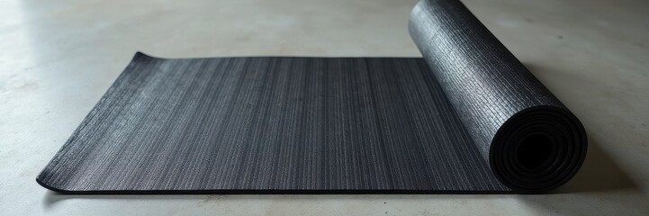 Textured charcoal yoga mat mockup, front & back view Ideal for fitness & wellness branding , yoga mat, photography, template
