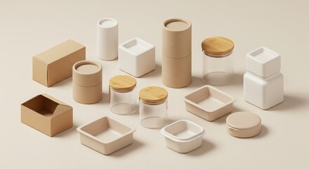 Collection of Modern Eco-Friendly Containers for Stylish Storage