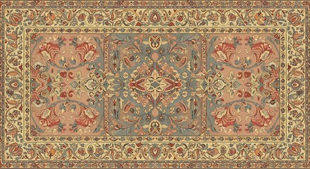 Naklejka premium Ornate traditional rug design