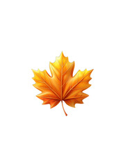Fototapeta premium Vibrant autumn maple leaf closeup isolated against darkness perfect fall season symbol