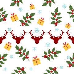 Christmas Seamless Pattern For Card