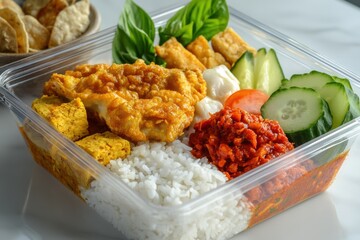 Indonesian Rice with Tempeh and Chili Sambal
