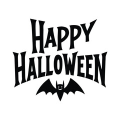 Happy Halloween Typography Vector Design
