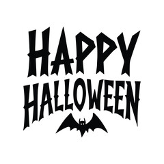Happy Halloween Typography Vector Design
