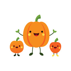 Happy Pumpkin Vector Design for Halloween
