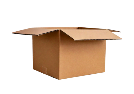 Box package delivery cardboard carton packaging isolated on transparent or white background