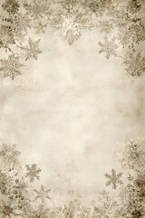 Obraz premium Vintage Christmas Journal Page – Winter Flora — Delicate Frame #242