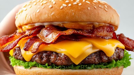 Juicy bacon cheeseburger (1) - Powered by Adobe