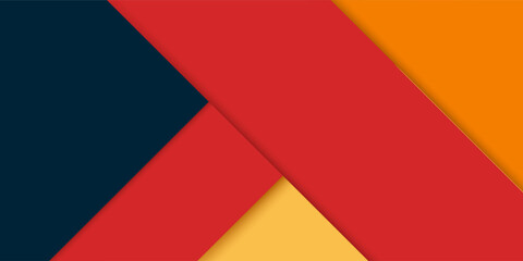 Abstract geometric dark blue, red, and orange square theme overlap background for graphic design.
