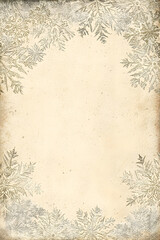 Vintage Christmas Journal Page &ndash; Winter Flora &mdash; Cream Paper #108