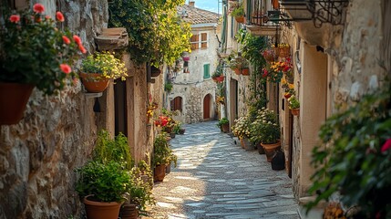 Fototapeta premium narrow street in the old town in croatia