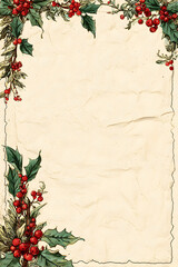 Vintage Christmas Journal Page &ndash; Sheet Music Texture &mdash; Sepia Tone #171