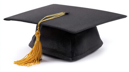 2020 Graduation Cap Isolated. Celebrating Achievement with Academic Cap and Diploma