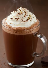 Steaming Hot Cocoa with a Mountain of Whipped Cream