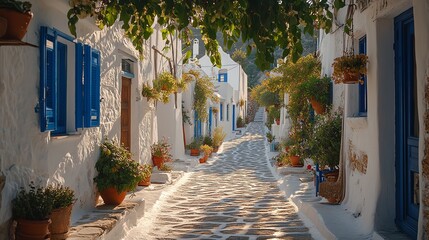 street in santorini © Sakina