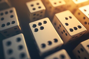 Colorful dice scattered on a dark surface creating an engaging gaming atmosphere