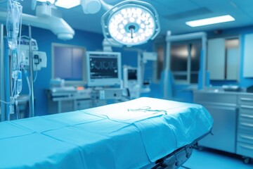 Modern operating room equipped with advanced medical technology for surgical procedures