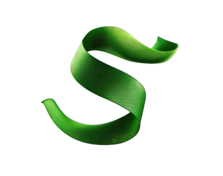 Green ribbon letter S
