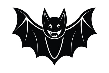 Cute Chibi Witch and Bat Vector Design on White Background
