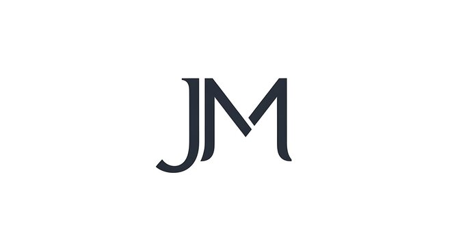 JM monogram logo design.