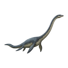 Naklejka premium Plesiosaurus dinosaur on transparent background PNG Generative AI