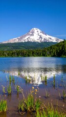 Mountain reflecting on a tranquil lake (1)