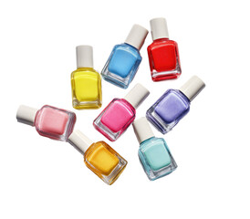 Obraz premium Colorful nail polish bottles, various shades