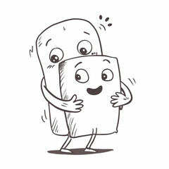 Obraz premium Embracing Friends