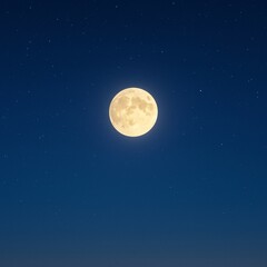 Full Moon in Night Sky