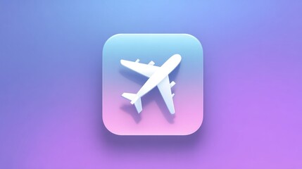 travel app icon airplane design